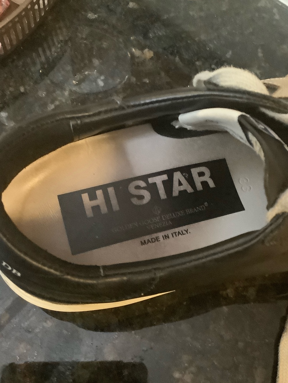 Golden Goose Black Hi Star Sneakers - Picture 6 of 6